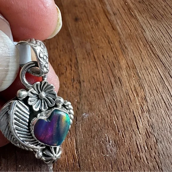 Aurora Opal, Sterling Silver NWT Dainty Pendant wholesale $55 USD, just pendant - Picture 8 of 8